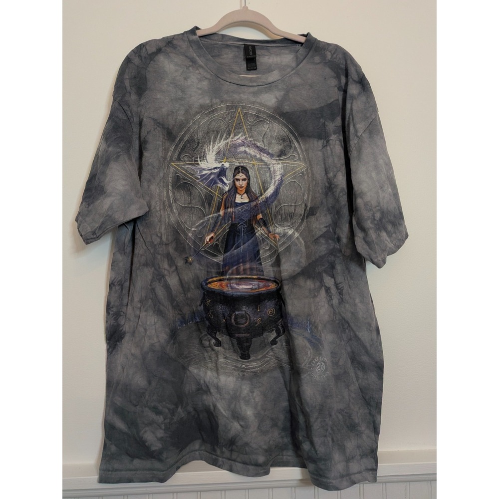 The Conjuring Witch Tie Dye Shirt 2XL Anne Stokes Collection Cotton Halloween